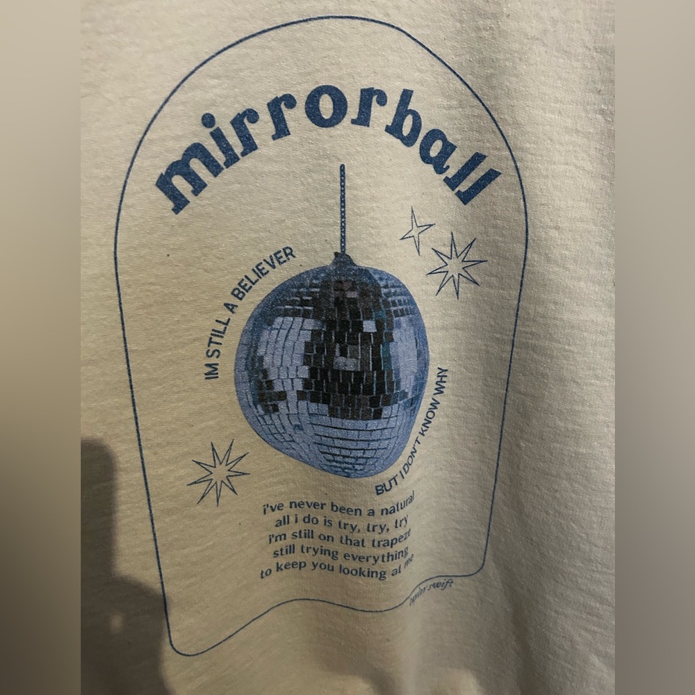 Taylor Swift Cream Mirrorball Sweatshirt